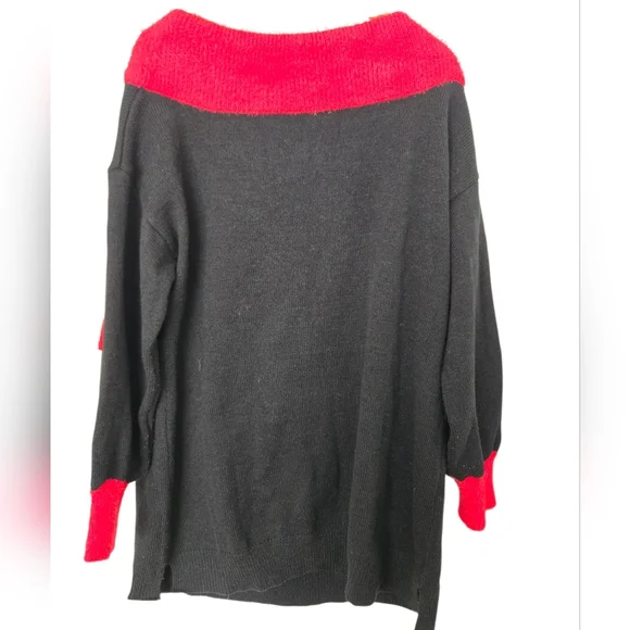 Holiday Time Black and Red Llama Sweater Size 1X 16/18 - Picture 5 of 5
